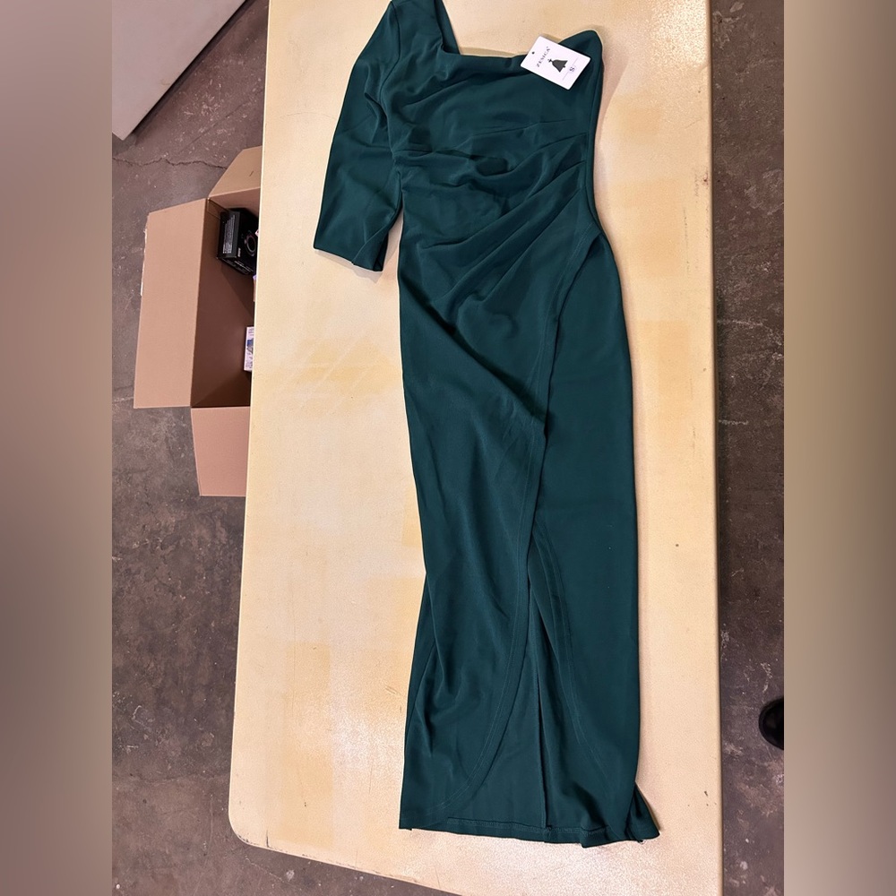 ZESICA Elegant Green Women's Dress